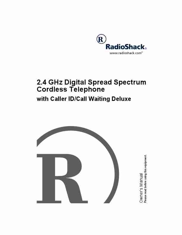 Radio Shack Cordless Telephone 2_4 GHz Digital Spread Spectrum Cordless Telephone with Caller IDCall Waiting Deluxe-page_pdf